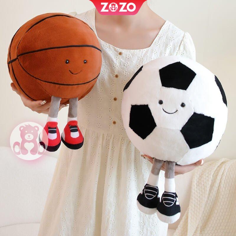 Gấu bông quả bóng đá chân dài 25cm 1 Gấu bông quả bóng đá chân dài 25cm