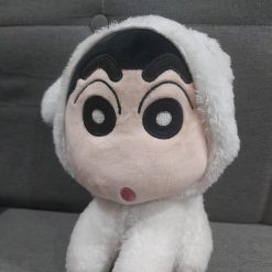 Gấu bông Shin cosplay chó Shiro trắng